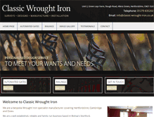 Tablet Screenshot of classic-wrought-iron.co.uk